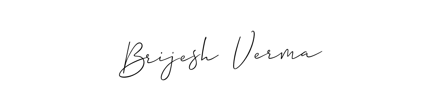 You should practise on your own different ways (Allison_Script) to write your name ( Brijesh  Verma) in signature. don't let someone else do it for you.  Brijesh  Verma signature style 2 images and pictures png