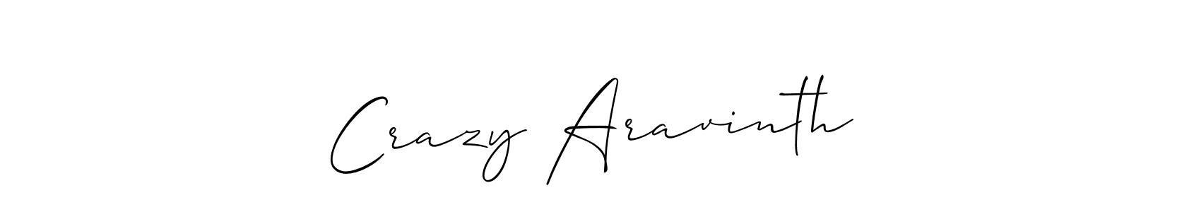This is the best signature style for the  Crazy Aravinth   name. Also you like these signature font (Allison_Script). Mix name signature.  Crazy Aravinth   signature style 2 images and pictures png