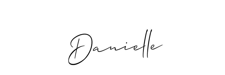 Use a signature maker to create a handwritten signature online. With this signature software, you can design (Allison_Script) your own signature for name  Danielle.  Danielle signature style 2 images and pictures png