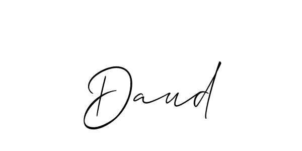 How to make  Daud  name signature. Use Allison_Script style for creating short signs online. This is the latest handwritten sign.  Daud  signature style 2 images and pictures png