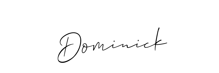 How to make  Dominick name signature. Use Allison_Script style for creating short signs online. This is the latest handwritten sign.  Dominick signature style 2 images and pictures png