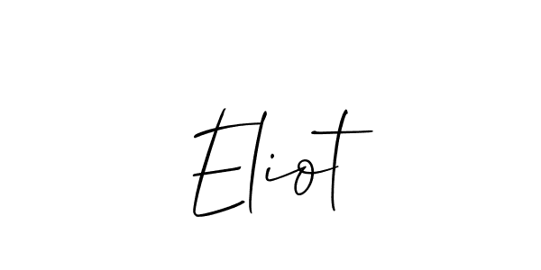 Design your own signature with our free online signature maker. With this signature software, you can create a handwritten (Allison_Script) signature for name  Eliot.  Eliot signature style 2 images and pictures png