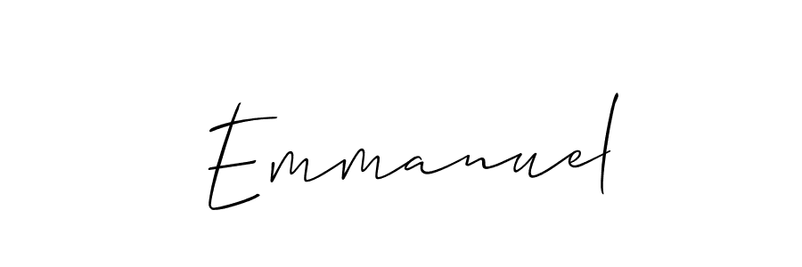 Design your own signature with our free online signature maker. With this signature software, you can create a handwritten (Allison_Script) signature for name  Emmanuel.  Emmanuel signature style 2 images and pictures png