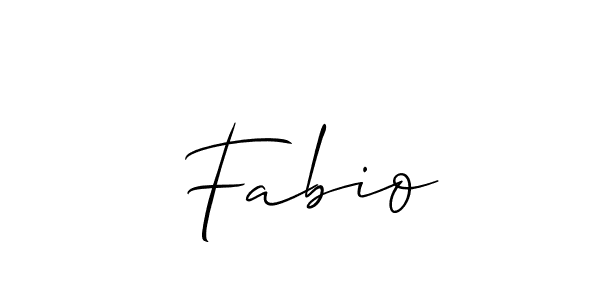 The best way (Allison_Script) to make a short signature is to pick only two or three words in your name. The name  Fabio include a total of six letters. For converting this name.  Fabio signature style 2 images and pictures png