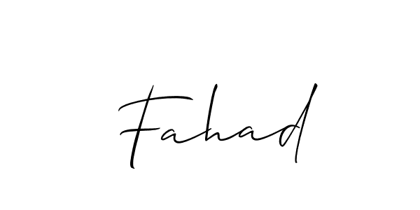 Make a beautiful signature design for name  Fahad. With this signature (Allison_Script) style, you can create a handwritten signature for free.  Fahad signature style 2 images and pictures png