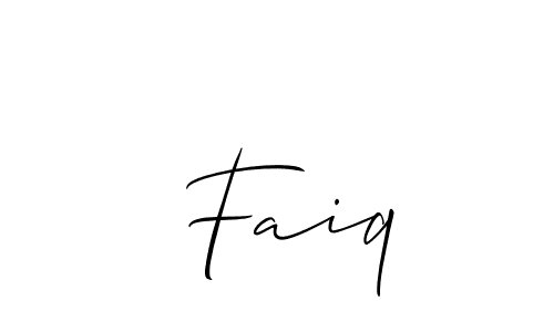 Also we have  Faiq name is the best signature style. Create professional handwritten signature collection using Allison_Script autograph style.  Faiq signature style 2 images and pictures png