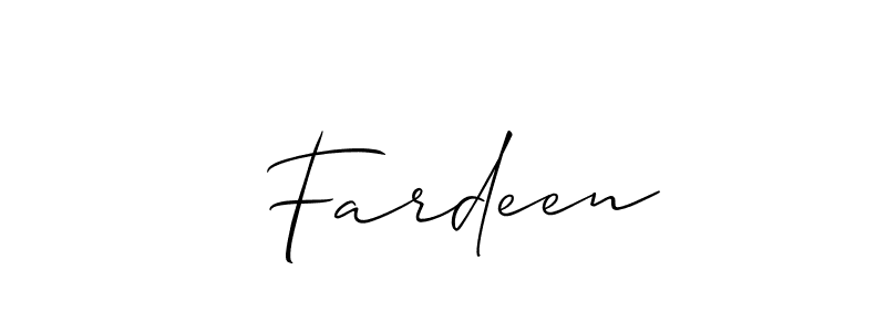 Best and Professional Signature Style for  Fardeen. Allison_Script Best Signature Style Collection.  Fardeen signature style 2 images and pictures png