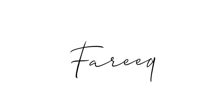 if you are searching for the best signature style for your name  Fareeq. so please give up your signature search. here we have designed multiple signature styles  using Allison_Script.  Fareeq signature style 2 images and pictures png