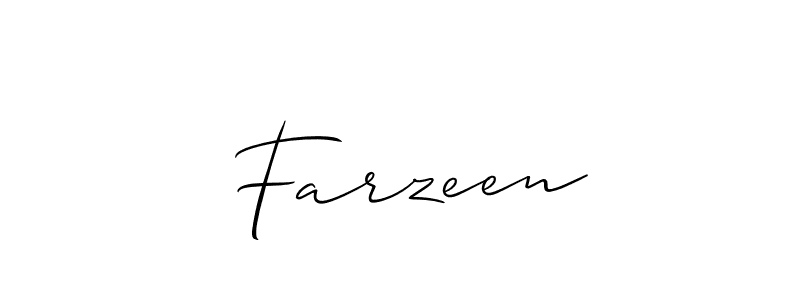 Best and Professional Signature Style for  Farzeen. Allison_Script Best Signature Style Collection.  Farzeen signature style 2 images and pictures png