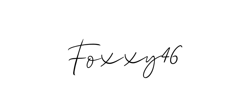 Allison_Script is a professional signature style that is perfect for those who want to add a touch of class to their signature. It is also a great choice for those who want to make their signature more unique. Get  Foxxy46 name to fancy signature for free.  Foxxy46 signature style 2 images and pictures png