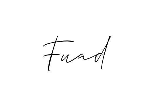 Make a short  Fuad signature style. Manage your documents anywhere anytime using Allison_Script. Create and add eSignatures, submit forms, share and send files easily.  Fuad signature style 2 images and pictures png