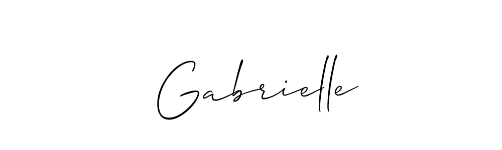 The best way (Allison_Script) to make a short signature is to pick only two or three words in your name. The name  Gabrielle include a total of six letters. For converting this name.  Gabrielle signature style 2 images and pictures png