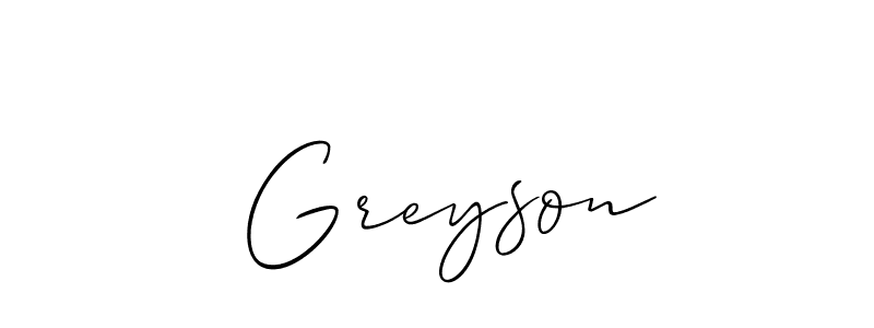 Make a short  Greyson signature style. Manage your documents anywhere anytime using Allison_Script. Create and add eSignatures, submit forms, share and send files easily.  Greyson signature style 2 images and pictures png
