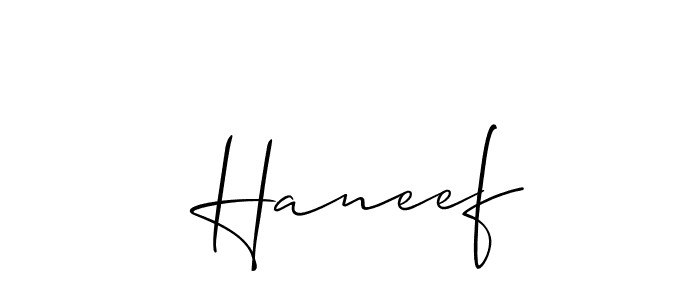 Make a short  Haneef signature style. Manage your documents anywhere anytime using Allison_Script. Create and add eSignatures, submit forms, share and send files easily.  Haneef signature style 2 images and pictures png