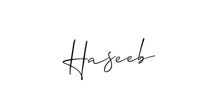 Best and Professional Signature Style for  Haseeb. Allison_Script Best Signature Style Collection.  Haseeb signature style 2 images and pictures png