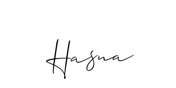 How to make  Hasna signature? Allison_Script is a professional autograph style. Create handwritten signature for  Hasna name.  Hasna signature style 2 images and pictures png