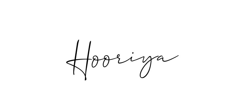 Best and Professional Signature Style for  Hooriya. Allison_Script Best Signature Style Collection.  Hooriya signature style 2 images and pictures png