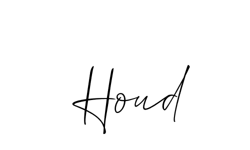 Make a short  Houd signature style. Manage your documents anywhere anytime using Allison_Script. Create and add eSignatures, submit forms, share and send files easily.  Houd signature style 2 images and pictures png