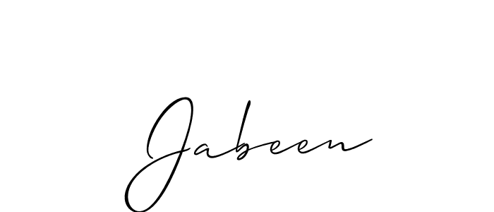 How to make  Jabeen name signature. Use Allison_Script style for creating short signs online. This is the latest handwritten sign.  Jabeen signature style 2 images and pictures png