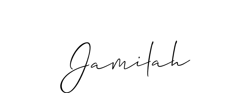 You can use this online signature creator to create a handwritten signature for the name  Jamilah. This is the best online autograph maker.  Jamilah signature style 2 images and pictures png