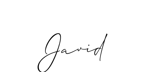 Similarly Allison_Script is the best handwritten signature design. Signature creator online .You can use it as an online autograph creator for name  Javid.  Javid signature style 2 images and pictures png