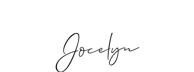 Make a short  Jocelyn signature style. Manage your documents anywhere anytime using Allison_Script. Create and add eSignatures, submit forms, share and send files easily.  Jocelyn signature style 2 images and pictures png