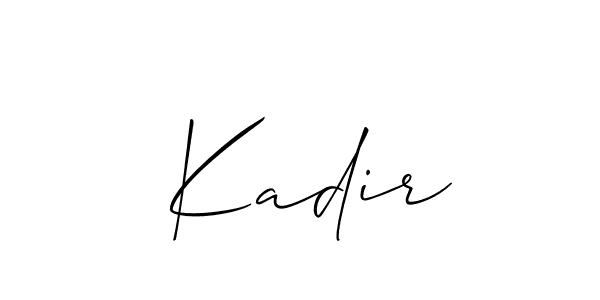 You can use this online signature creator to create a handwritten signature for the name  Kadir. This is the best online autograph maker.  Kadir signature style 2 images and pictures png