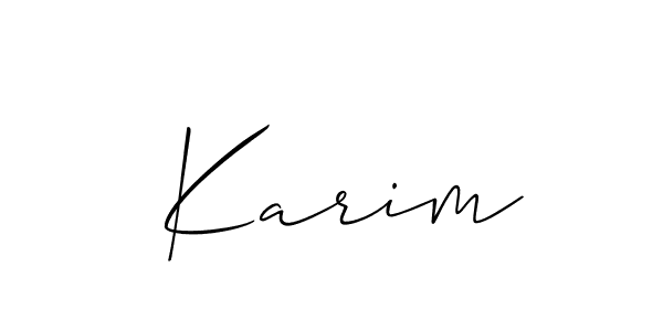 Allison_Script is a professional signature style that is perfect for those who want to add a touch of class to their signature. It is also a great choice for those who want to make their signature more unique. Get  Karim name to fancy signature for free.  Karim signature style 2 images and pictures png