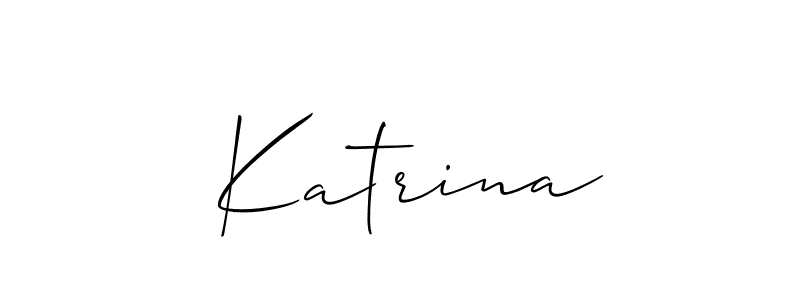 The best way (Allison_Script) to make a short signature is to pick only two or three words in your name. The name  Katrina include a total of six letters. For converting this name.  Katrina signature style 2 images and pictures png