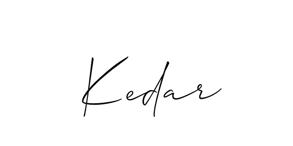 Design your own signature with our free online signature maker. With this signature software, you can create a handwritten (Allison_Script) signature for name  Kedar.  Kedar signature style 2 images and pictures png