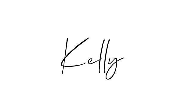 Design your own signature with our free online signature maker. With this signature software, you can create a handwritten (Allison_Script) signature for name  Kelly.  Kelly signature style 2 images and pictures png