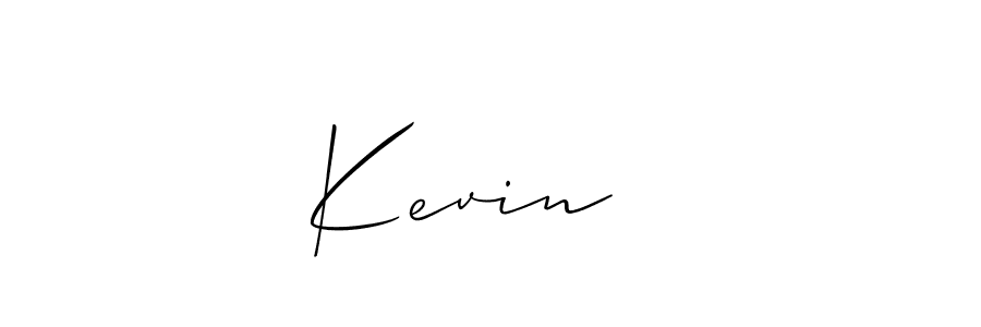 How to make  Kevin    name signature. Use Allison_Script style for creating short signs online. This is the latest handwritten sign.  Kevin    signature style 2 images and pictures png