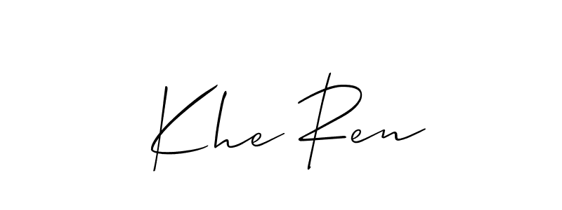 It looks lik you need a new signature style for name  Khe Ren. Design unique handwritten (Allison_Script) signature with our free signature maker in just a few clicks.  Khe Ren signature style 2 images and pictures png
