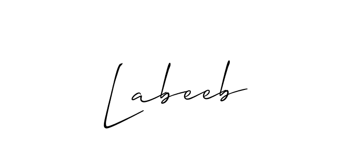 Design your own signature with our free online signature maker. With this signature software, you can create a handwritten (Allison_Script) signature for name  Labeeb.  Labeeb signature style 2 images and pictures png