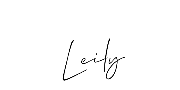 Also You can easily find your signature by using the search form. We will create  Leily name handwritten signature images for you free of cost using Allison_Script sign style.  Leily signature style 2 images and pictures png