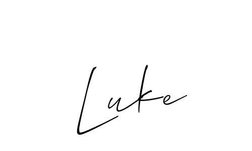 Use a signature maker to create a handwritten signature online. With this signature software, you can design (Allison_Script) your own signature for name  Luke.  Luke signature style 2 images and pictures png