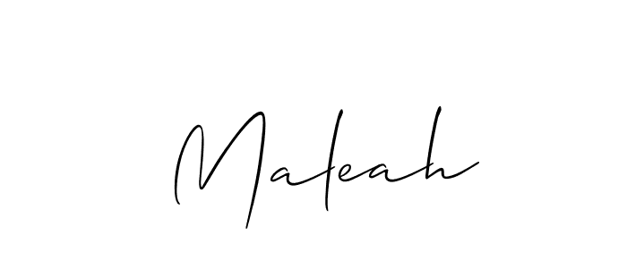 Allison_Script is a professional signature style that is perfect for those who want to add a touch of class to their signature. It is also a great choice for those who want to make their signature more unique. Get  Maleah name to fancy signature for free.  Maleah signature style 2 images and pictures png