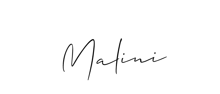 Use a signature maker to create a handwritten signature online. With this signature software, you can design (Allison_Script) your own signature for name  Malini.  Malini signature style 2 images and pictures png