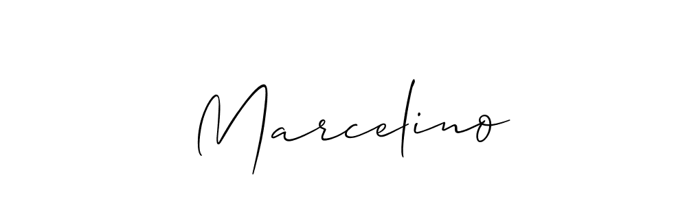 Also You can easily find your signature by using the search form. We will create  Marcelino name handwritten signature images for you free of cost using Allison_Script sign style.  Marcelino signature style 2 images and pictures png