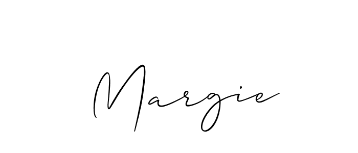 Design your own signature with our free online signature maker. With this signature software, you can create a handwritten (Allison_Script) signature for name  Margie.  Margie signature style 2 images and pictures png