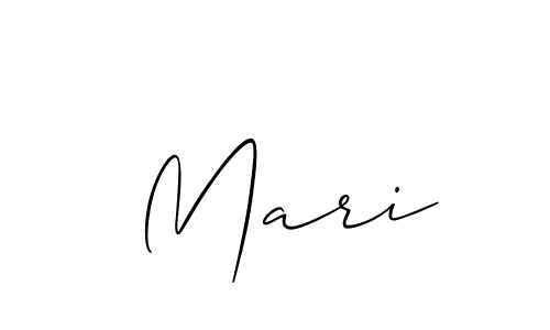 You should practise on your own different ways (Allison_Script) to write your name ( Mari) in signature. don't let someone else do it for you.  Mari signature style 2 images and pictures png