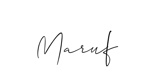 Make a short  Maruf signature style. Manage your documents anywhere anytime using Allison_Script. Create and add eSignatures, submit forms, share and send files easily.  Maruf signature style 2 images and pictures png