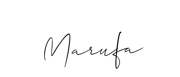 Also You can easily find your signature by using the search form. We will create  Marufa name handwritten signature images for you free of cost using Allison_Script sign style.  Marufa signature style 2 images and pictures png