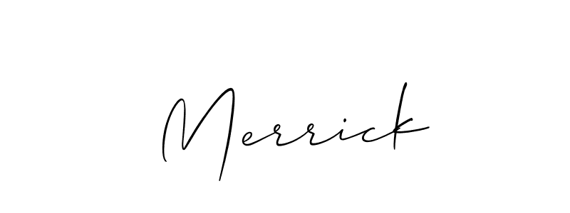 Create a beautiful signature design for name  Merrick. With this signature (Allison_Script) fonts, you can make a handwritten signature for free.  Merrick signature style 2 images and pictures png