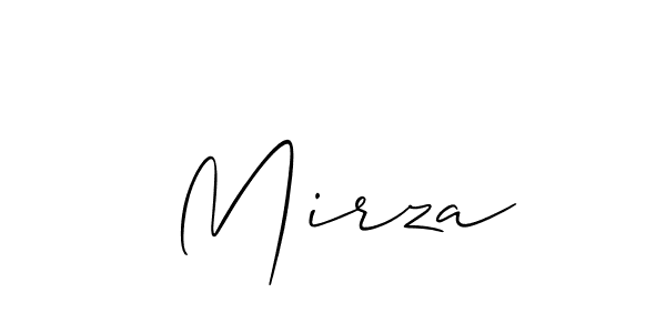 Create a beautiful signature design for name  Mirza. With this signature (Allison_Script) fonts, you can make a handwritten signature for free.  Mirza signature style 2 images and pictures png