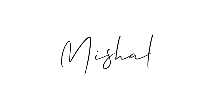 Use a signature maker to create a handwritten signature online. With this signature software, you can design (Allison_Script) your own signature for name  Mishal.  Mishal signature style 2 images and pictures png