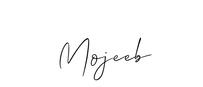 Design your own signature with our free online signature maker. With this signature software, you can create a handwritten (Allison_Script) signature for name  Mojeeb.  Mojeeb signature style 2 images and pictures png