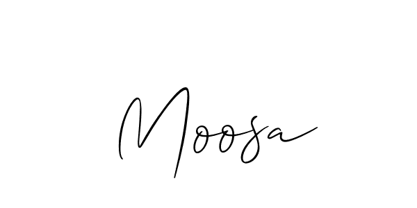 This is the best signature style for the  Moosa name. Also you like these signature font (Allison_Script). Mix name signature.  Moosa signature style 2 images and pictures png