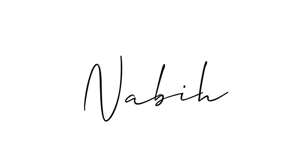 How to Draw  Nabih signature style? Allison_Script is a latest design signature styles for name  Nabih.  Nabih signature style 2 images and pictures png