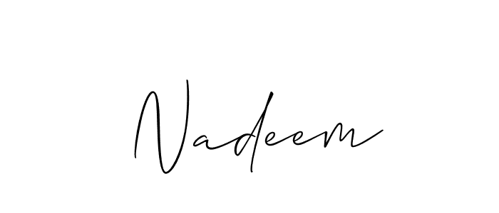 Check out images of Autograph of  Nadeem name. Actor  Nadeem Signature Style. Allison_Script is a professional sign style online.  Nadeem signature style 2 images and pictures png